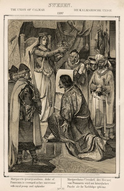 Margaret 1 Danii, Norwegii i Szwecji (1353-1412) - Unia Kalmar (Calmar) 1397 - Unia Kalmar przez Anonim autorstwa Unknown artist
