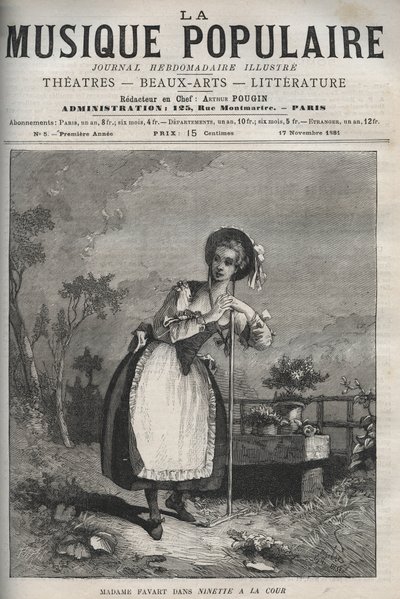 Marie Justine Benoite Duronceray (Madame Favart) w „Ninette a la cour ou le Caprice amour”” - komedia w trzech aktach i wierszu, melee d