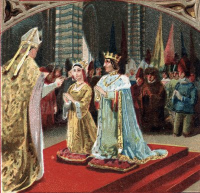 Ślub Karola VIII, króla Francji i Anny Bretanii w Chateau de Langeais w dniu 6 grudnia autorstwa Unknown artist