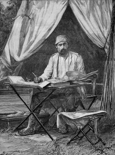 Mehmet Emin pasza. (Eduard Schnitzer) Niemiecki odkrywca (1840-1892). grawerunek z 1893 roku. autorstwa Unknown artist