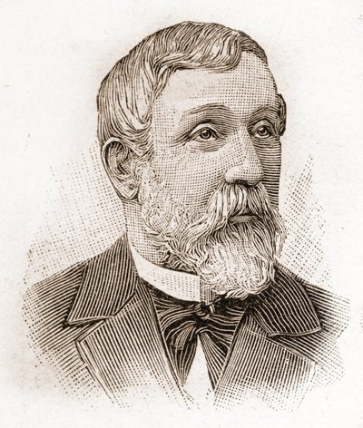 Członkowie Academie Francaise w 1895 r.: portret Alfreda Mezieresa (1826-1915), historyka literatury, francuskiego polityka i eseisty. autorstwa Unknown artist