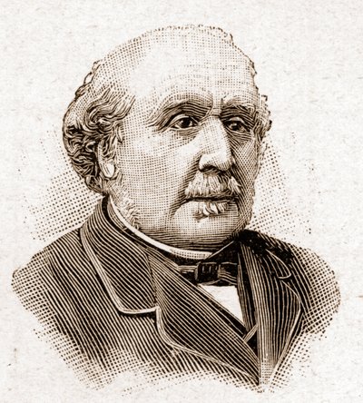 Członkowie Akademii Francuskiej w 1895 r.: portret Alberta, księcia Broglie (1821-1901), francuskiego historyka i polityka. autorstwa Unknown artist