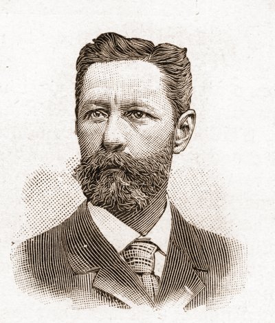 Członkowie Akademii Francuskiej w 1895 r.: portret Eugeniusza Melchiora (Eugeniusza Melchiora) de Vogue (1848-1910), francuskiego pisarza. autorstwa Unknown artist