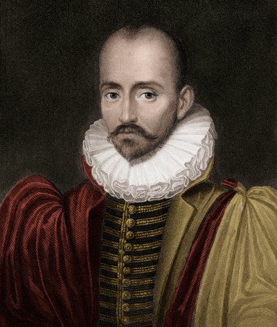 Michel Eyquem de Montaigne 1533-1592 - rycina - XIX wiek autorstwa Unknown artist
