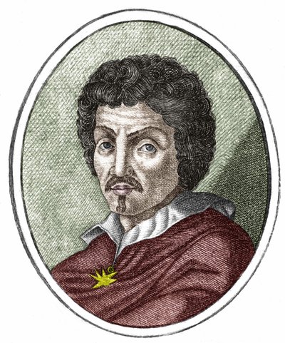 Michelangelo Merisi dit il Caravaggio lub Caravaggio (1569 - 1609), grawerowanie XVII wieku. autorstwa Unknown artist