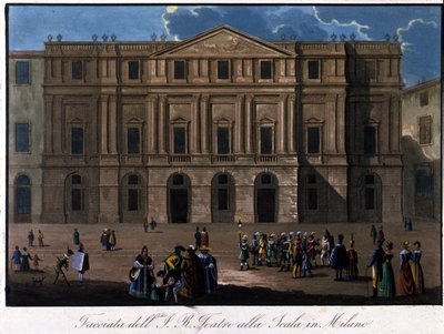 Mediolan, La Scala, ok. 1810 r. autorstwa Unknown artist