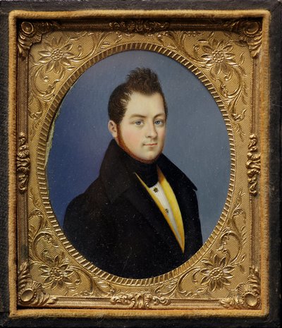 Miniaturowy portret Camilla Benso, hrabiego Cavour (malarstwo autorstwa Unknown artist