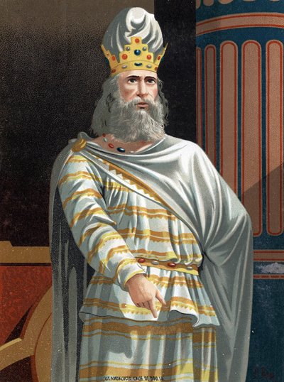 Mitrydate VI Eupator zwany Wielkim (w. 132-63 pne), król Pontu. po „” hombres y Mujeres celebres”” Barcelona 1877. autorstwa Unknown artist