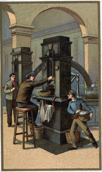Prasa monetarna Chromolitografia z końca XIX wieku autorstwa Unknown artist