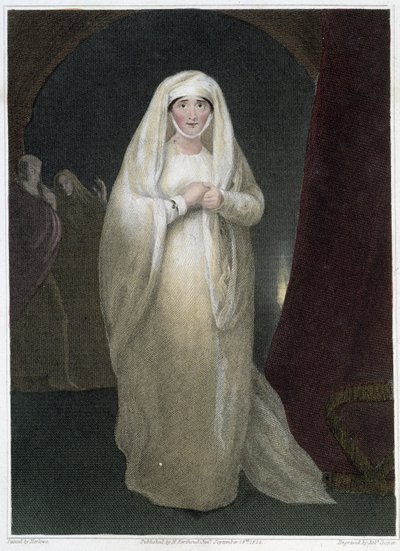 Pani Siddons w roli Lady Makbet w sztuce Szekspira „Makbet”, deb. 19 wiek autorstwa Unknown artist