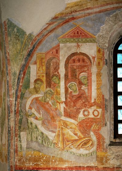 Malowidła ścienne w kościele klasztoru benedyktynów w Lambach, Górna Austria (fresk) autorstwa Unknown artist