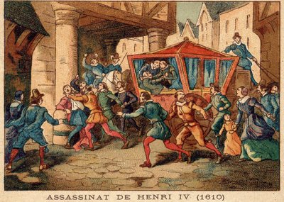 Zabójstwo Henryka IV i aresztowanie Ravaillaca 14 maja 1610 r. autorstwa Unknown artist