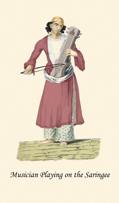 Muzyk grający na Saringee autorstwa Unknown Artist
