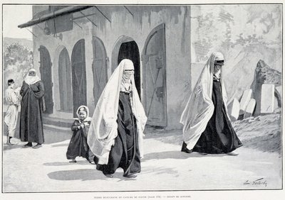 Muzułmańskie kobiety w Bośni. W Tour du monde 1/1896. autorstwa Unknown artist