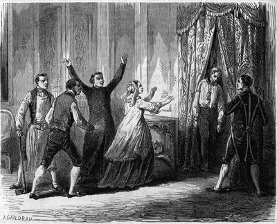 Tajemnicze powieszenie ostatniego księcia Conde (Louis Henri Joseph de Bourbon autorstwa Unknown artist