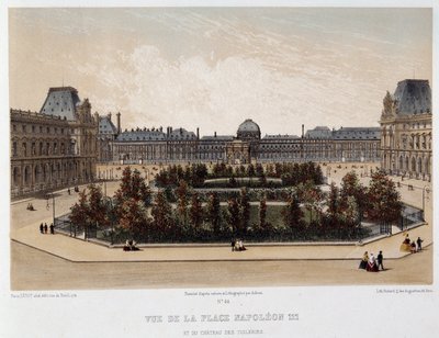 Plac Napoleona III i Pałac Tuileries autorstwa Unknown artist