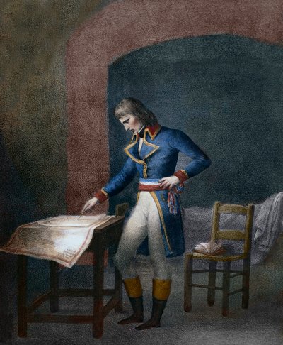 Napoleon I Bonaparte (1769-1821) w forcie carre d