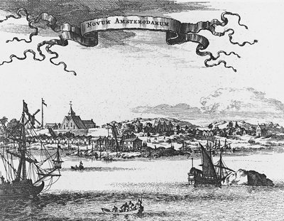 Nowy Amsterdam (Nowy Jork), grawerowanie autorstwa Unknown artist
