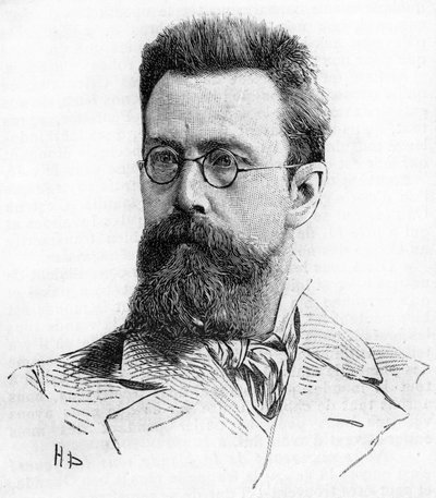 Nicholas (Nikolai) Rimsky Kroskov (Rimsky-Kroskov) (1844-1906), rosyjski kompozytor. Zaangażowanie od 189. autorstwa Unknown artist