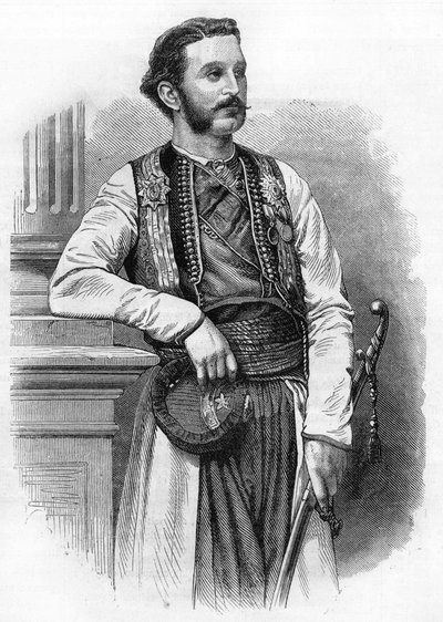 Mikołaj I (1841-1921), w 1869 r. Książę Czarnogóry, a następnie król Czarnogóry. autorstwa Unknown artist