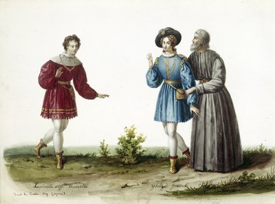 Śpiewak operowy Adolphe Nourrit (z lewej) w roli hrabiego d