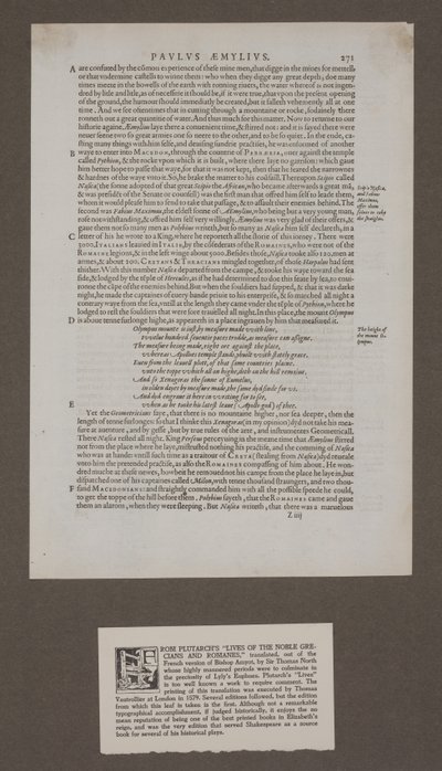 Strona 271 z „Żywotów szlachetnych Greków i Rzymian” Plutarcha autorstwa Unknown artist