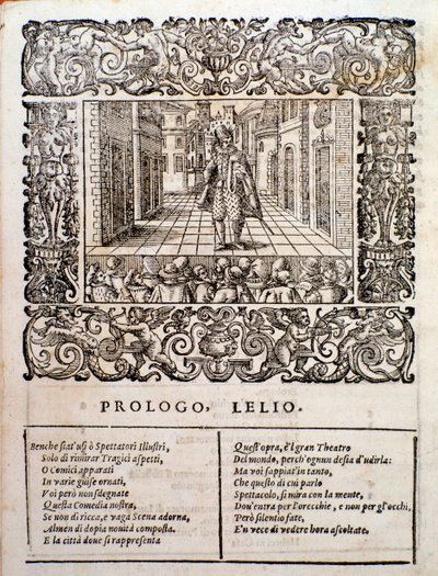 Strona z komedii madrygałowej Amfiparnaso autorstwa Orazio Vecchi autorstwa Unknown artist