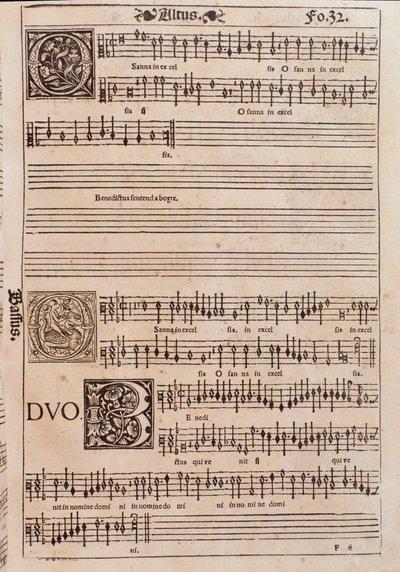 Strona z Liber octo Missarum (1541) autorstwa Unknown artist
