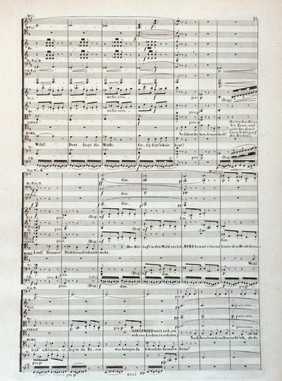 Strona partytury Zygfryda, opera Wagnera autorstwa Unknown artist
