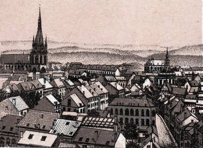 Panorama Liege w Belgii w „”Świat ilustruje 168 widoków”” Brak daty (koniec XIX wieku) autorstwa Unknown artist