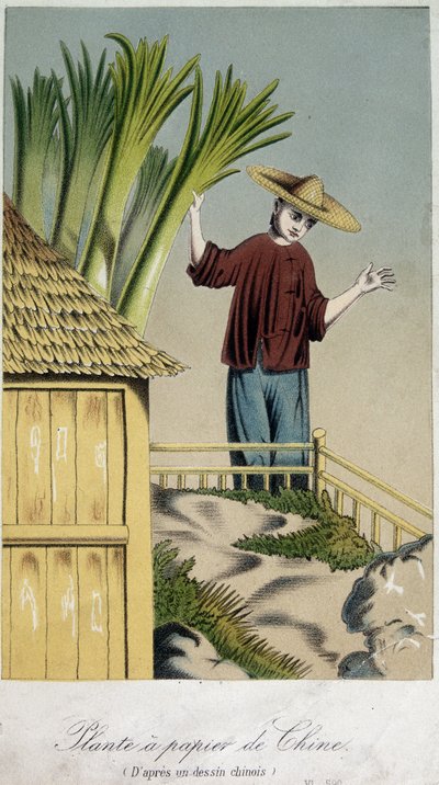 Papiernia, Chiny - grawerowanie autorstwa Unknown artist