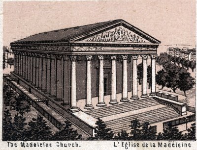 Paryż, Francja: widok na kościół Madeleine. w „” Świat ilustruje 168 odsłon”” Niedatowany (koniec XIX wieku) autorstwa Unknown artist