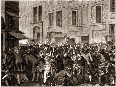 Dzielnica Paryż IV - La rue Quincampoix en 1720 a l