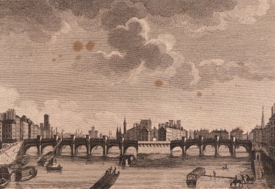 Paryż, Pont Neuf i Ile de la Cité nad Sekwaną. autorstwa Unknown artist