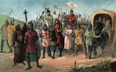 Piotr Pustelnik głoszący krucjatę (1095-1099). autorstwa Unknown artist