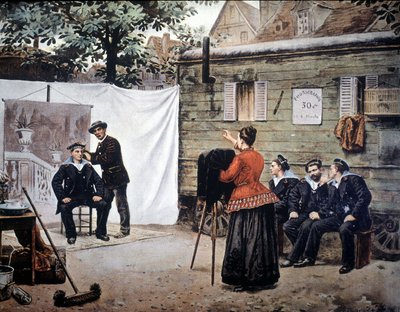 Fotograf wędrowny we Francji w 1890 roku. autorstwa Unknown artist