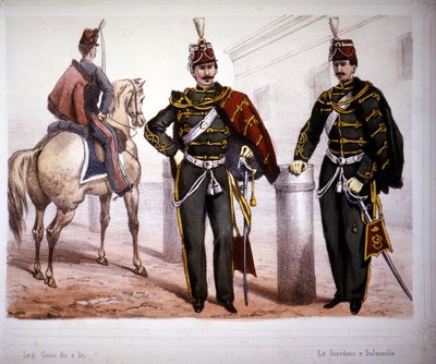 Piacenza Hussars (Włochy), kostium z 1866 r. autorstwa Unknown artist