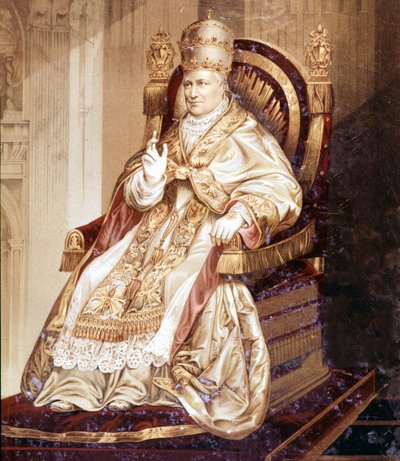 Pius IX (1792 - 1878). Chromolitografia. autorstwa Unknown artist