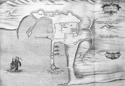 Plan Rodos (Rodos) - w „Podróży de levant dokonanej na polecenie króla w roku 1621””, zredagowanej w 1629 r. (za panowania Ludwika XIII Le Juste) autorstwa Unknown artist