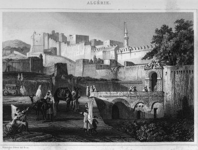 Porte Bab-Azoun w Algierze, fort zajęty przez dywizję Escars podczas podboju Agery przez Francję w 1830 r., w „L