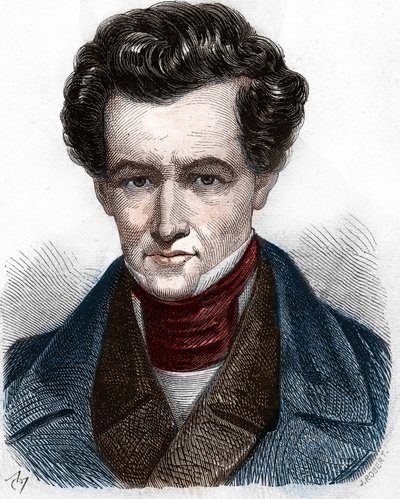 Portret Armand Carrel (1800-1836), francuski dziennikarz. autorstwa Unknown artist