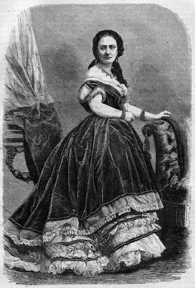 Portret Marii Wyse Bonaparte z Madame Urbain Ratazzi (1833-1902). Grawerowanie w „Wspaniałym Wszechświecie” autorstwa Unknown artist