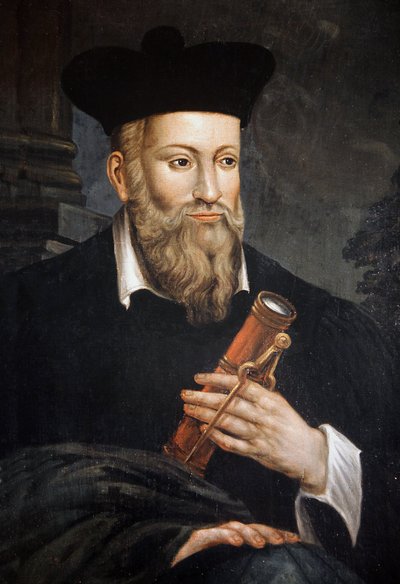 Retrato de Michel de Nostre-Dame (Nostre Dame), conhecido como Nostradamus, astrólogo (1503-1566), detalhe, Casa de Nostradamus, Salon de Provence, Bouches du Rhonepolish autorstwa Unknown artist
