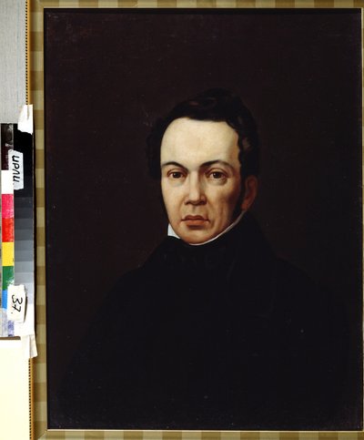 Portret pisarza, orientalisty i dziennikarza Osipa Senkowskiego (1800-1858) (Portret pisarza, orientalisty i dziennikarza Osipa Senkowskiego). Anonimowe malowanie. Olej na płótnie, ok. 1830. Romantyzm. Instytut Literatury Rosyjskiej IRLI (Dom Puszki) autorstwa Unknown artist