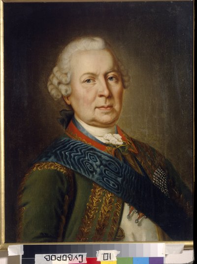 Portret hrabiego Burkhardta Christopha von Munnicha (1683-1767) (Portret hrabiego Burkharda Christopha von Munnicha). Malarstwo anonimowe, olej na płótnie, początek XIX w., klasycyzm. Instytut Literatury Rosyjskiej IRLI (Dom Puszkina), Sankt Petersburg. autorstwa Unknown artist