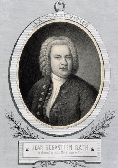 Portret w medalionie – Jean Sebastien Bach (Johann Sebastian Bach autorstwa Unknown artist