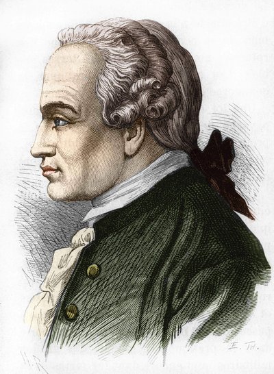 Portret (Immanuela) Emmanuela Kanta. filozof niemiecki (Kżnigsberg autorstwa Unknown artist