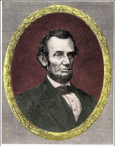 Portret Abrahama Lincolna (1809 - 1865) 16. Prezydent Stanów Zjednoczonych (1861 - 1865) autorstwa Unknown artist