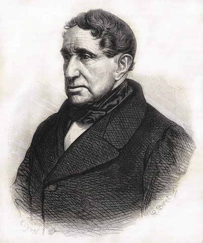 Portret Achille Léonce Victor Charles de Broglie (1785 - 1870), książę Broglie. Rycina XIX wieku. autorstwa Unknown artist