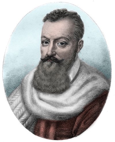 Portret Achillesa de Harlay, pierwszego przewodniczącego parlamentu paryskiego - Portret Achillesa de Harlay, hrabiego de Beaumont, francuskiego sędziego, pierwszego przewodniczącego parlamentu paryskiego (1536-1619) - autorstwa Unknown artist